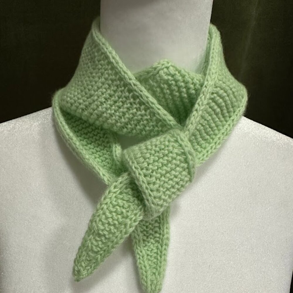 Basic Knitted Scarf Neck Tie Handmade Small Luxurious Scarf